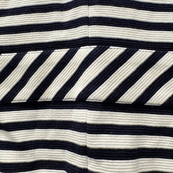 Talbots Blazer Womens Large Blue White Stripe Coastal Nautical Cotton Blend - Picture 8 of 9